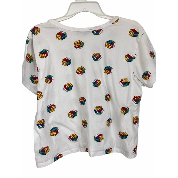 Love Peace & Lazy Days Girl's Rubik's Cube Graphic Tee Kid's Youth Size XL - Picture 6 of 6